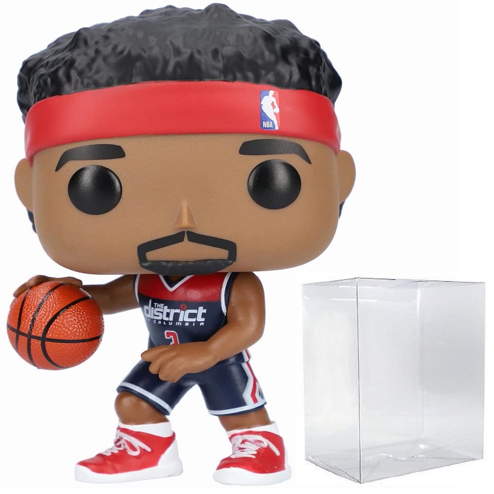 POP NBA: Wizards - Bradley Beal (Alternate Uniform) Funko Vinyl Figure (Bundled with Compatible Box Protector Case), Multicolor, 3.75 inches
