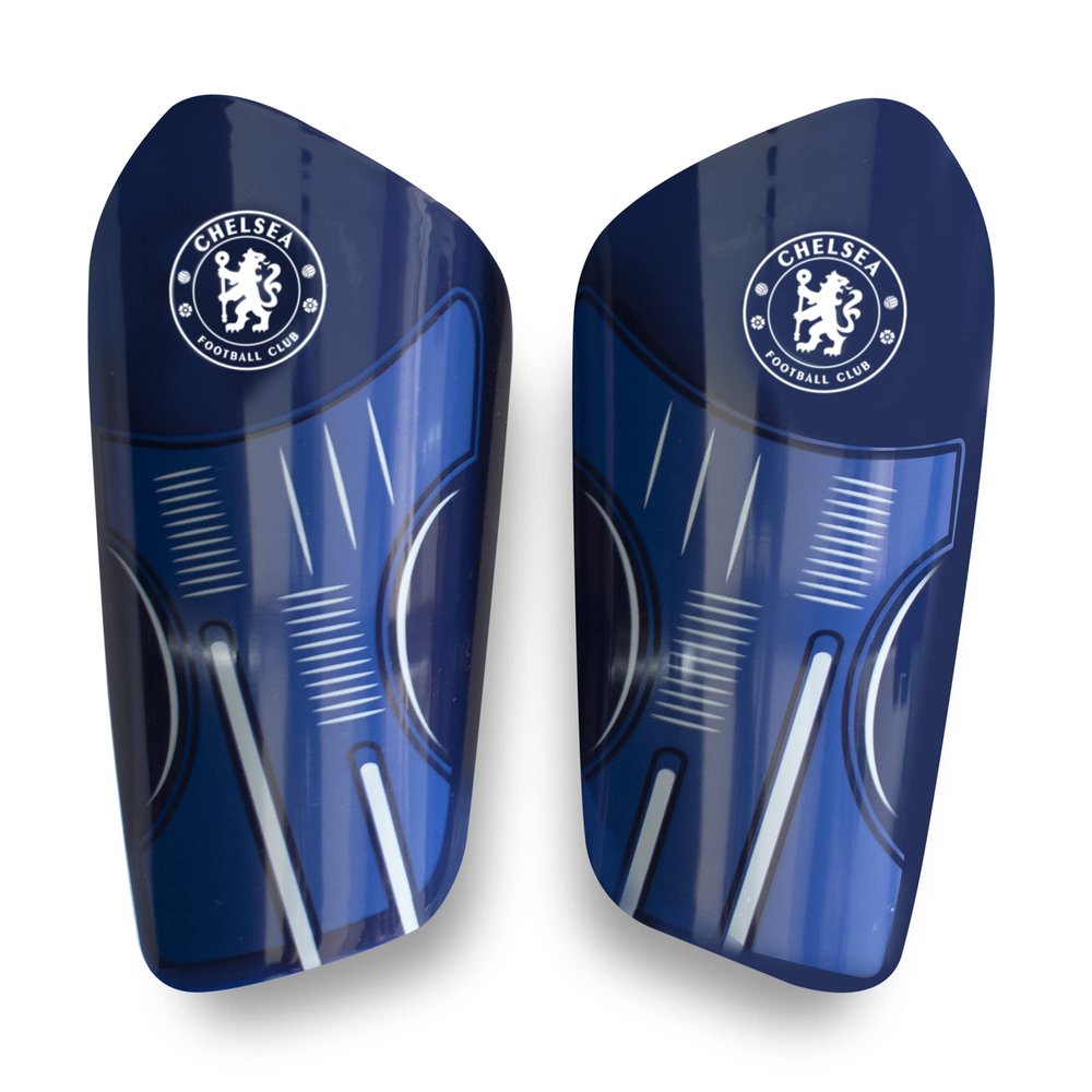 Hy-Pro Officially Licensed Chelsea F.C. Soccer Kids Shin Guards Youth - for Kids Age 10-12 Lightweight, Chelsea Girls and Boys Soccer Shin Guards