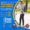 SereneLife Lightweight and Foldable Kick Scooter Comfortable T-Bar Handlebar, Adjustable Scooter for Teens and Adult, Alloy Deck with High Impact Wheels, Durable ABEC-7 Bearings, White & Pink SLTS35 view 4