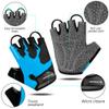 WESTWOOD FOX Cycling Gloves Half Finger Unisex Padded Grips Palm Bicycle Summer MTB Bike Gloves for Men Women Non-Slip Fingerless Short Mountain Bike Sports Hiking Climbing Gym (Blue, XL) view 2