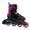 Rollerblade Microblade Free 3WD Kid's Size Adjustable Inline Skate, Black and Pink, High Performance Inline Skates view 1