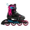 Rollerblade Microblade Free 3WD Kid's Size Adjustable Inline Skate, Black and Pink, High Performance Inline Skates view 2