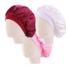 minkissy 6pcs Boys and Girls Satin Bonnet Breathable Wide Brim Hair Cover for Sleeping for Boy Girl White Wine Red view 3