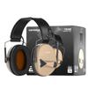 Defender Safety Decitech E1 Electronic Active Hearing Protection, Shooting, Range, Hunting, Tactical Earmuffs, 24 NNR Rated. (Tan) view 1