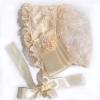 YOOJIA Baby Girls Bonnet Christening Lace Hat Caps Breathable Adjustable Baby Girl Sun Hat Beanie for Toddler Champagne One Size view 2
