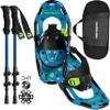 Retrospec unisex teen Snowshoe Trekking Pole Bundle, Brash Blue, 14 US view 1