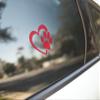 Heart Paw for Pet Dog Cat Lovers Vinyl Cutout Sticker Rub On Decal 3.7-by-3.25 Inches (Blue) view 2