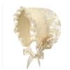 YiZYiF Baby Girl Bonnet Lace Christening Bonnet Toddler Princess Beanie Sun Protection Hat Champagne One Size view 1