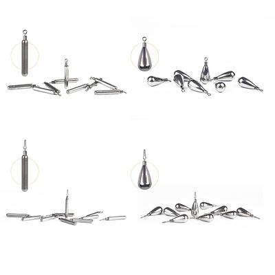 MUUNN 50 Pcs Tungsten Tear Dropshot Fishing Weights Kit, Tungsten Free Rig Sinker, Lead Free Fishing Weights Assortment