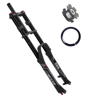 RUJIXU 26 27.5 29 Inch Mountain Bike Suspension Fork Disc Brake Straight/Tapered Manual Lockout Quick Release MTB DH Air Forks with Damping Adjustment Travel 135mm (Color : Black, Size : 27.5")