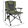Backyard Expressions Luxury Heated Portable Camp Chair - Green/Grey - Great for Camping, Sports and The Beach view 3
