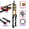 RUJIXU Mountain Bike Front Suspension Fork 26 27.5 29 Inch Disc Brake Air Down Hill Fork 1-1/8" Straight 1-1/2" Tapered MTB Triple Tree Bike Fork Travel 135mm Quick Release 2440g view 2