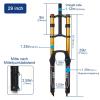 RUJIXU Mountain Bike Front Suspension Fork 26 27.5 29 Inch Disc Brake Air Down Hill Fork 1-1/8" Straight 1-1/2" Tapered MTB Triple Tree Bike Fork Travel 135mm Quick Release 2440g view 3