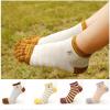 NENGGE Five Toe Socks Toe Separated Cotton Socks Colorful Stripe Socks for Women Cute Cat Dog Five Finger Sock 5 Pairs,E view 1