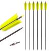 Lamehfyo 31" Carbon Arrows Target Flu-Flu Arrows Spine 500 Hunting and Target Practice Arrows with 4pcs Turkey Feathers for Small Game Hunting Shooting (Yellow, 12pcs) view 1