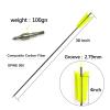 Lamehfyo 31" Carbon Arrows Target Flu-Flu Arrows Spine 500 Hunting and Target Practice Arrows with 4pcs Turkey Feathers for Small Game Hunting Shooting (Yellow, 12pcs) view 2