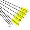 Lamehfyo 31" Carbon Arrows Target Flu-Flu Arrows Spine 500 Hunting and Target Practice Arrows with 4pcs Turkey Feathers for Small Game Hunting Shooting (Yellow, 12pcs) view 3