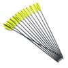 Lamehfyo 31" Carbon Arrows Target Flu-Flu Arrows Spine 500 Hunting and Target Practice Arrows with 4pcs Turkey Feathers for Small Game Hunting Shooting (Yellow, 12pcs) view 4