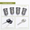 YUXIVCNE 4 Pack Lock Cylinders Compatible with Yakima Car Rack System Components, SKS Lockable Accessories Includes 4 Cores, 2 Keys and 1 Control Key, Silver view 4
