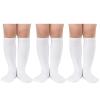 American Trends Kids Soccer Toddler Knee High Tube Socks for Boys Girls School Uniform Striped Long Sports Athletic Socks 3 Pack White 3-6 Years view 1