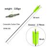 Lamehfyo 31" Carbon Arrows Target Flu-Flu Arrows Spine 500 Hunting and Target Practice Arrows with 4pcs Turkey Feathers for Small Game Hunting Shooting (Green, 12pcs) view 3