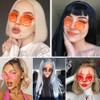 BOJOD Pumpkin Sunglasses Festival Funny Halloween Costume Sunglasses Goth Y2K Disco Glasses for Party Halloween Black view 3