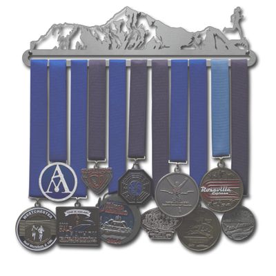 Allied Medal Hangers  Mountainscape Female (12 Wide with 1 Hang bar) - Medal Hanger Holder Display Rack - Multiple Variations Offered!