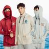 Fishing Shirts for Men,UPF50 Hooded Long Sleeve with Gaiter, Sun Protection Dry Fit Apparel, Cooling Moisture Wicking with Face Mask, Fishing Clothes for Men - Octopus (XX-Large, Maroon) view 3