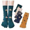 NENGGE Toe Sock Women Cute Cat Dog Five Finger Sock Cotton Athletic Running Ankle Socks for Girls Women Running Toe Socks,E view 1
