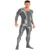 Yihuimin Men's Shiny Glossy Long Sleeve Unitard Full Bodysuit Leotard Jumpsuit Halloween Zentai Suit Grey X-Large view 2