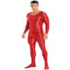 Yihuimin Men's Shiny Glossy Long Sleeve Unitard Full Bodysuit Leotard Jumpsuit Halloween Zentai Suit Red X-Large view 4