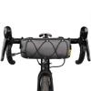 Rhinowalk Bike Handlebar Bag, Bicycle Front Bag Frame Storage Roll Bag Mountain Road Bikes Commuter Shoulder Bag Professional Cycling Accessories-Gray view 1