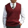Niiyyjj Men's Knitted Sweater Vest Casual Sleeveless V-Neck Sweater Solid Color Casual Pullover Nmy119 Black S view 3