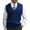 Niiyyjj Men's Knitted Sweater Vest Casual Sleeveless V-Neck Sweater Solid Color Casual Pullover Nmy119 Black S view 4