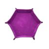 Zerodeko Dice Tray Storage Box Hexagon Foldable Tray Leather Dice Cup Great for Mobiles Watches Keys Jewelry Easy Open/Close view 1