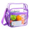 COVAX Clear Bag Stadium Approved, Clear Crossbody Messenger Shoulder Bag with Adjustable Strap for Concerts, Sports Events (Purple) view 1