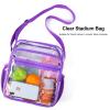 COVAX Clear Bag Stadium Approved, Clear Crossbody Messenger Shoulder Bag with Adjustable Strap for Concerts, Sports Events (Purple) view 3