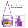 COVAX Clear Bag Stadium Approved, Clear Crossbody Messenger Shoulder Bag with Adjustable Strap for Concerts, Sports Events (Purple) view 4