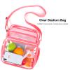 COVAX Clear Bag Stadium Approved, Clear Crossbody Messenger Shoulder Bag with Adjustable Strap for Concerts, Sports Events (Pink) view 3