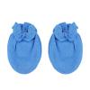 Newborn Baby Beanie Mittens Socks Set Infant Cotton No Scratch Mittens Beanie Caps for 0-6 Months Blue view 3