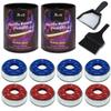 Shuffleboard Pucks and Sand Set - 2 1/8" Table Pucks with 2 Cans Wax, Mini Brush and Dustpan view 1