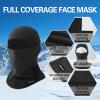 Oliumt Balaclava Ski Mask, Warm, Breathable & Lightweight, Full Coverage Fleece Winter Face Mask for Men & Women (Black) view 3