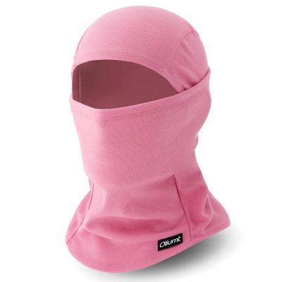 Oliumt Balaclava Ski Mask, Warm, Breathable & Lightweight, Full Coverage Fleece Winter Face Mask for Men & Women (Rose Pink)