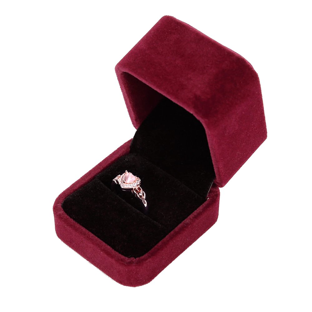 Parts Express 2 Pack Velvet Ring Boxes, Earring Pendant Jewelry Case, Ring Earrings Gift Boxes, Jewellry Display