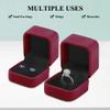 Parts Express 2 Pack Velvet Ring Boxes, Earring Pendant Jewelry Case, Ring Earrings Gift Boxes, Jewellry Display view 3