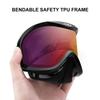 Juli Ski Goggle/Snow Snowboard Goggles for Men, Women & Youth - 100% UV Protection Anti-Fog Dual Lens(Black Frame+13% VLT Red Len) view 4