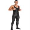 Hedmy Men's Long Sleeves One Piece Unitard Jumpsuit Stretch Spandex Sports Full Bodysuit Rompers Sleeveless Black X-Large view 3