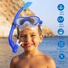 AosDero Kids Snorkeling Set with Flippers Panoramic Snorkel Mask Dry Top Snorkel Earplugs Gear Bag,Snorkeling Gear for Kids,Youth,Boys and Girls Age 5-12 view 2