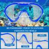 AosDero Kids Snorkeling Set with Flippers Panoramic Snorkel Mask Dry Top Snorkel Earplugs Gear Bag,Snorkeling Gear for Kids,Youth,Boys and Girls Age 5-12 view 3