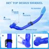 AosDero Kids Snorkeling Set with Flippers Panoramic Snorkel Mask Dry Top Snorkel Earplugs Gear Bag,Snorkeling Gear for Kids,Youth,Boys and Girls Age 5-12 view 4
